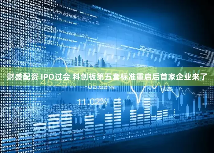 财盛配资 IPO过会 科创板第五套标准重启后首家企业来了
